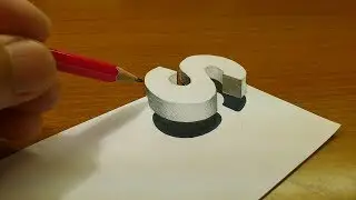 How To Drawing 3D Floating Letter 