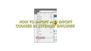 How to Import and Export Cookies in Internet Explorer
