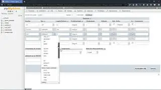 SQL: 18. phpMyAdmin: Crear tablas y tipos de variables (2017)