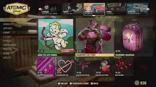 Fallout 76 - Atomic Shop Items - 2 Feb 2021 - Lumberjack/Valentines Day Bundles