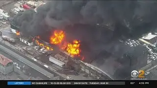 Massive Fire Rages At Factory On Staten Island