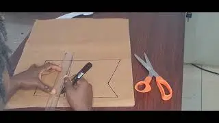 Corset pencil dress with structured sleeves and bow tie - Part 1 (Pattern drafting and cutting)