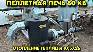 Пеллетная печь от SamoTop,Первый запуск пеллетной Печки ,обогрев теплицы  #пеллетныйкотел #пеллеты