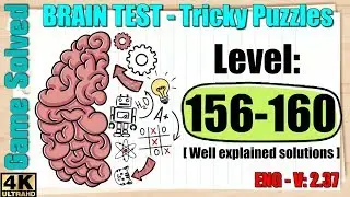 BRAIN TEST: Tricky Puzzles || Levels 156, 157, 158, 159, 160 [New]