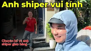 Anh Shipper giao hàng và tấm nệm cao su tổng hợp