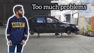 Toyota Indus Corolla Wheel balancing and Alignment. Ac compressor of 4afe engine repaired.