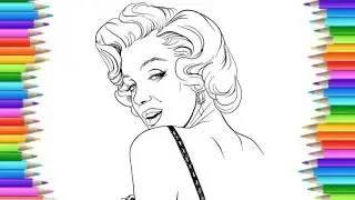 How to Draw Marilyn Monroe Step by Step | Drawing Marilyn Monroe Easy | Tutorial | Marilyn Monroe