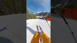Laying down first tracks on Formidable, one of my all time favorite groomed runs at Copper Mountain.