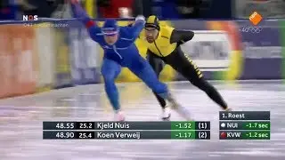 Kjeld Nuis 1500m - 1:43.48. Olympisch kwalificatietoernooi 2018
