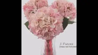 Silk Hydrangea Silk Flowers 3  18 Inch PINK Stems Per Order,Silk Decorations for Home, Wedding