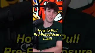 How to Pull Pre Foreclosure List!!