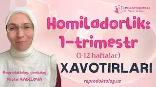 Homiladorlik: 1-trimestr xavotirlari Reproduktolog Nilufar KABILOVA, 95-678-78-00 #eko #homiladorlik