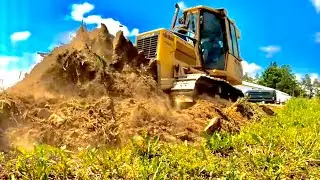 РАЗБОРКА И ГРЯЗЬ... Конечно же, верхний слой почвы - бульдозер Caterpillar D3G