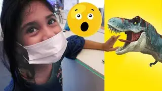 Hany in Dubai store watching Dinosaurs | Hasy Hany Day Out