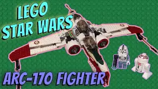 Lego Star Wars - ARC 170 Fighter (7259) Stop Motion Build & Animation