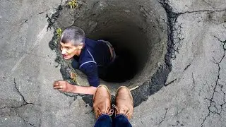 creepy guy crawls out of hole, and then this...