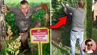 Neighbor Trespassed On My Private Property & Destroyed My Hedge With A Chainsaw WITHOUT Permission!
