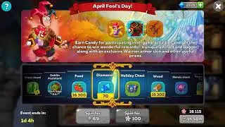 100 Spins Hustle Castle April Fools Event