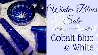 LIVE SALE - Winter Blues Sale | Cobalt Blue Glass, Mosser, Pottery, Cut to Clear