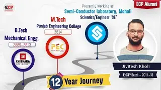 From Mechanical Engineer to Scientist SE | Chitkara University to PEC to Semiconductor Lab Mohali