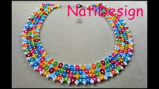 COLLAR MULTIFLORES PRIMAVERA EN MOSTACILLA CHECA😍😁Tutorial- SPRING MULTIFLOWER NECKLACE