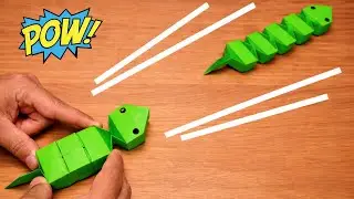 Origami Sliding Paper Snake 🐍 | Fun, Easy & Satisfying Paper Toy