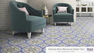 Beautiful Blue Amman Moroccan Tiles - Get the Moorish look with Direct Tile Warehouse
