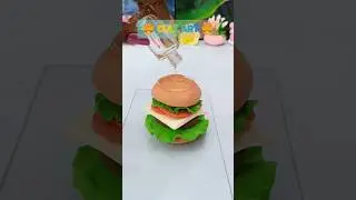 Fake Burger, Real Skills! 🍔🎨 Miniature Clay Art DIY That Looks So Real & Tasty | Viral Shorts Idea