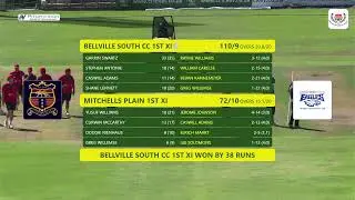 Bellville South CC vs Mitchell's Plain CC - Western Province 1st Div D Ama20 Finals 2024/25