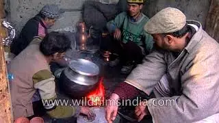 Copper Smith at work in Kashmir, India