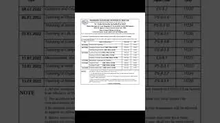Theory date sheet of 4 year Integrated of B.A.B.Ed/B. Sc.B.Ed 8th Semester Exam. July- 2022