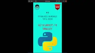 Python built-in modules tips & tricks #6 #shorts - Get n largest / n smallest from a list