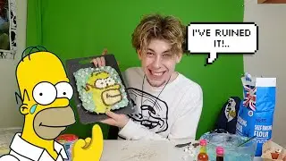 I Baked A CURSED Homer Simpson Cake!