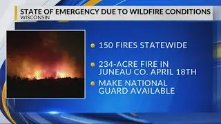 Wisconsin governor declares State of Emergency due to elevated wildfire conditions