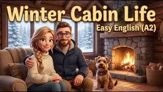 Emma and Leo’s Winter Cabin Getaway ❄️ | Slow English Story For Listening (Level A2)