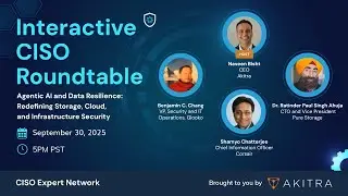 September 2025 Interactive CISO Roundtable | Agentic AI and Data Resilience