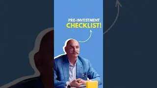Контрольный список для прединвестиционного инвестирования!