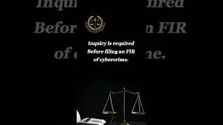 Inquiry Required for Cybercrime FIR Registration #youtubeshorts #shorts