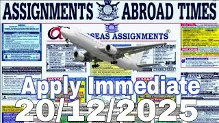 Assignment Abroad Times Today 20/12/2025 || jobs seekers for foreign countries ||