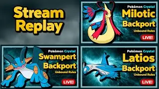🔴 REPLAY :: MILOTIC, SWAMPERT & LATIOS ONLY :: Gen III Backports :: Pok&eacute;mon Crystal Solo Challenges