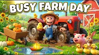 Monkey Farmer Busy Farm Day &ndash; Tractor Fix, Chick Rescue & Rain Help | Funny Monkey Farm for Kids
