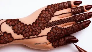 Very simple unique style mehndi design for back hand|new easy mehndi design 2025 | mehandi designs|