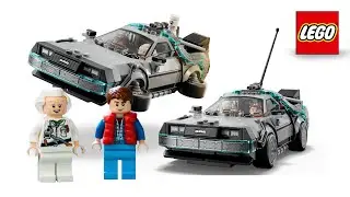 Lego Back to the Future Time Machine DeLorean in just 2 minutes!