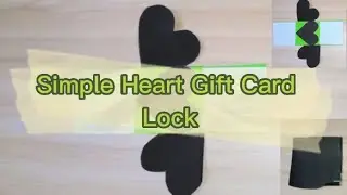 how to make Simple Heart Gift Card with Lock // paper craft