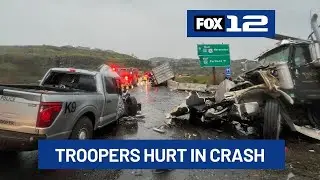 2 Oregon State Police troopers seriously hurt in crash in The Dalles