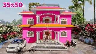 simple village house design 35x50