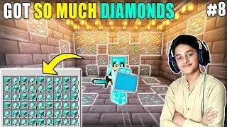 I GOT SO MUCH DIAMONDS IN MINECRAFT HARDCORE | GAMEPLAY#8 | HS GAMING