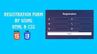 Registration form using HTML & CSS | Codewithnee