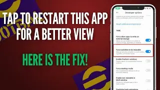 Tap To Restart This App For a Better View In eFootball