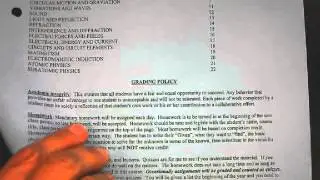 Physics Honors Course Syllabus